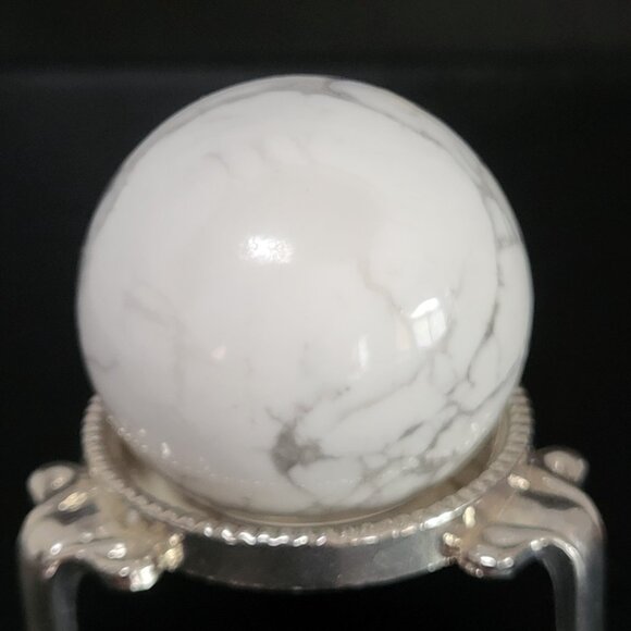 Howlite Sphere Mineral Crystal - Picture 3 of 5